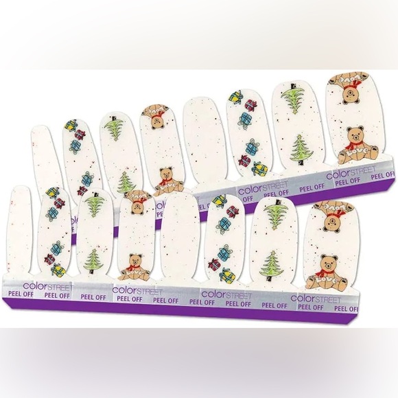 Color Street GIVE LOVE Toys For Tots Foundation Set Teddy Bear Presents - Picture 8 of 8